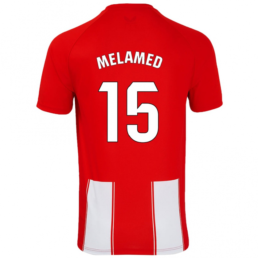 Kandiny Kinder Nico Melamed #15 Rot Weiß Heimtrikot Trikot 2024/25 T-Shirt