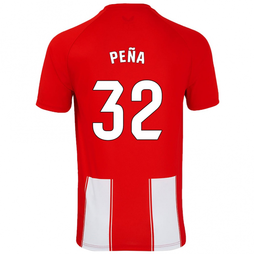 Kandiny Kinder Marcos Peña #32 Rot Weiß Heimtrikot Trikot 2024/25 T-Shirt