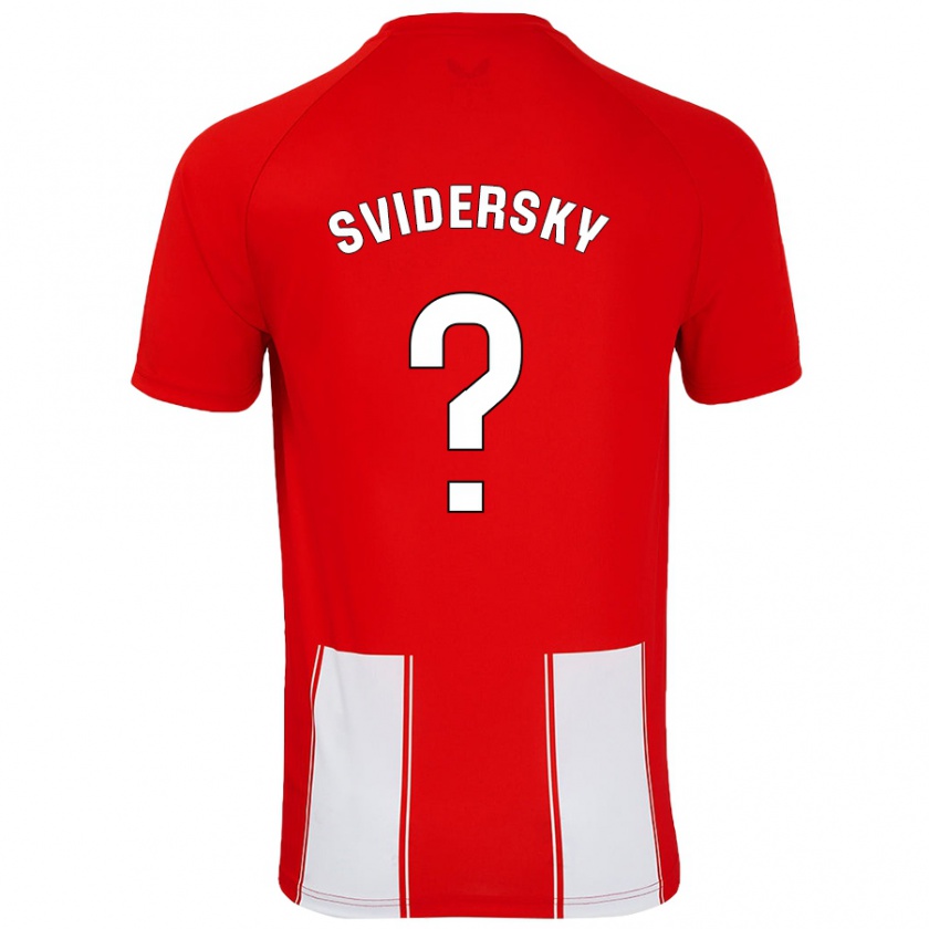 Kandiny Kinder Martin Svidersky #0 Rot Weiß Heimtrikot Trikot 2024/25 T-Shirt