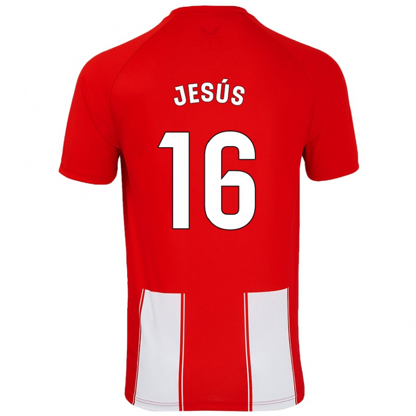 Kandiny Kinder Antonio Jesús #16 Rot Weiß Heimtrikot Trikot 2024/25 T-Shirt