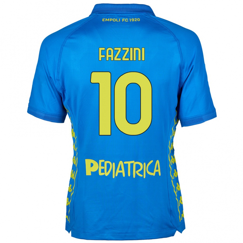 Kandiny Kinder Jacopo Fazzini #10 Blau Heimtrikot Trikot 2024/25 T-Shirt