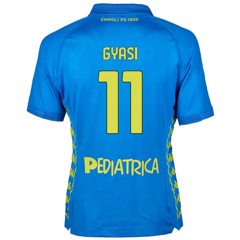 Kandiny Kinder Emmanuel Gyasi #11 Blau Heimtrikot Trikot 2024/25 T-Shirt