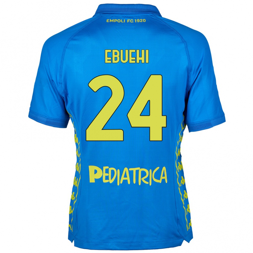 Kandiny Kinder Tyronne Ebuehi #24 Blau Heimtrikot Trikot 2024/25 T-Shirt