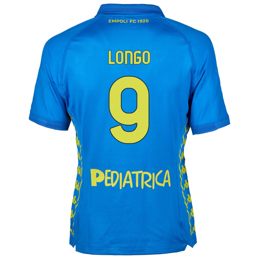 Kandiny Kinder Mattia Longo #9 Blau Heimtrikot Trikot 2024/25 T-Shirt