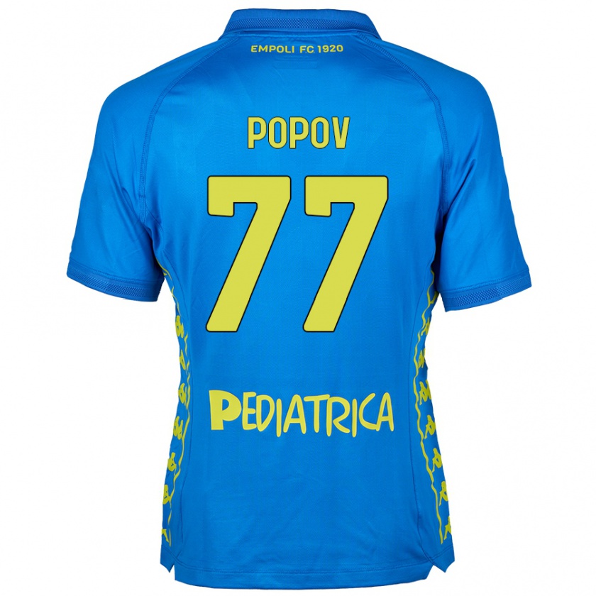 Kandiny Kinder Bogdan Popov #77 Blau Heimtrikot Trikot 2024/25 T-Shirt