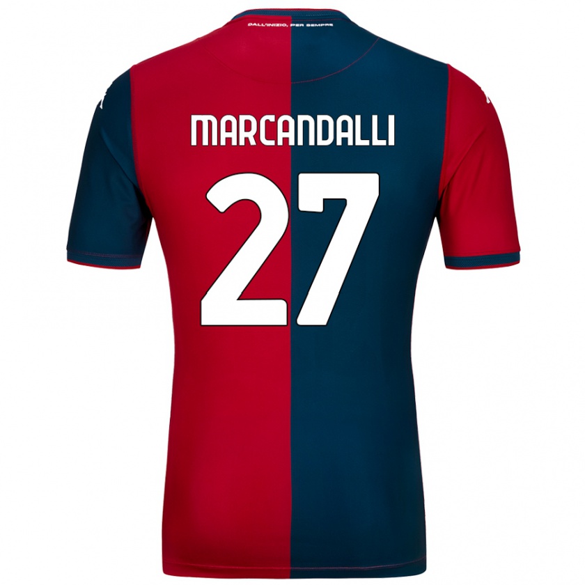 Kandiny Kinder Alessandro Marcandalli #27 Rot Dunkelblau Heimtrikot Trikot 2024/25 T-Shirt