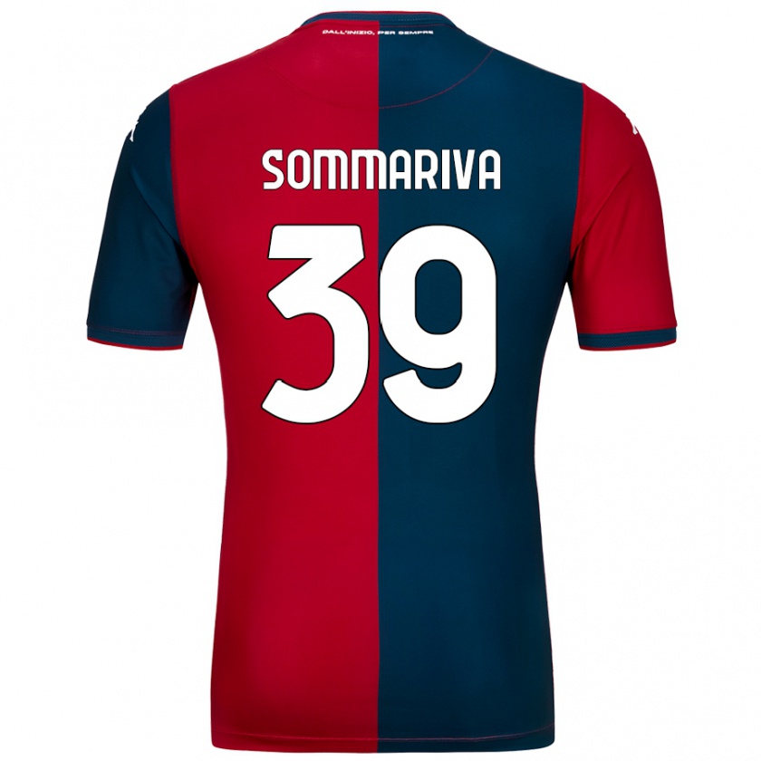 Kandiny Kinder Daniele Sommariva #39 Rot Dunkelblau Heimtrikot Trikot 2024/25 T-Shirt