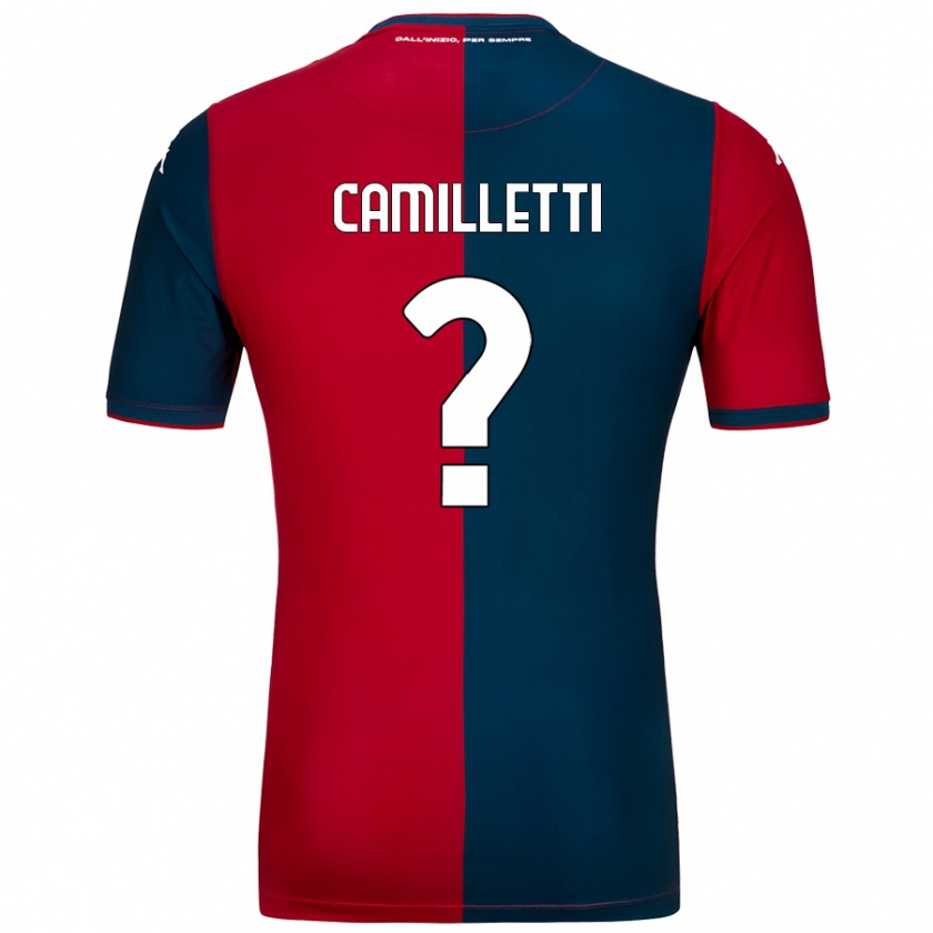 Kandiny Kinder Giovanni Camilletti #0 Rot Dunkelblau Heimtrikot Trikot 2024/25 T-Shirt