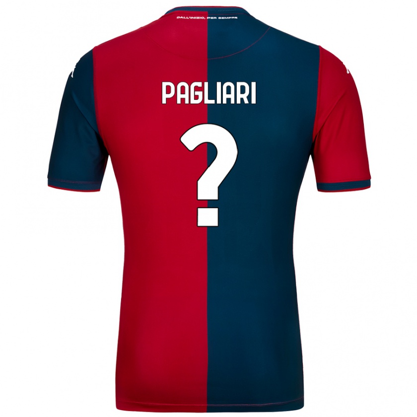 Kandiny Kinder Alessandro Pagliari #0 Rot Dunkelblau Heimtrikot Trikot 2024/25 T-Shirt