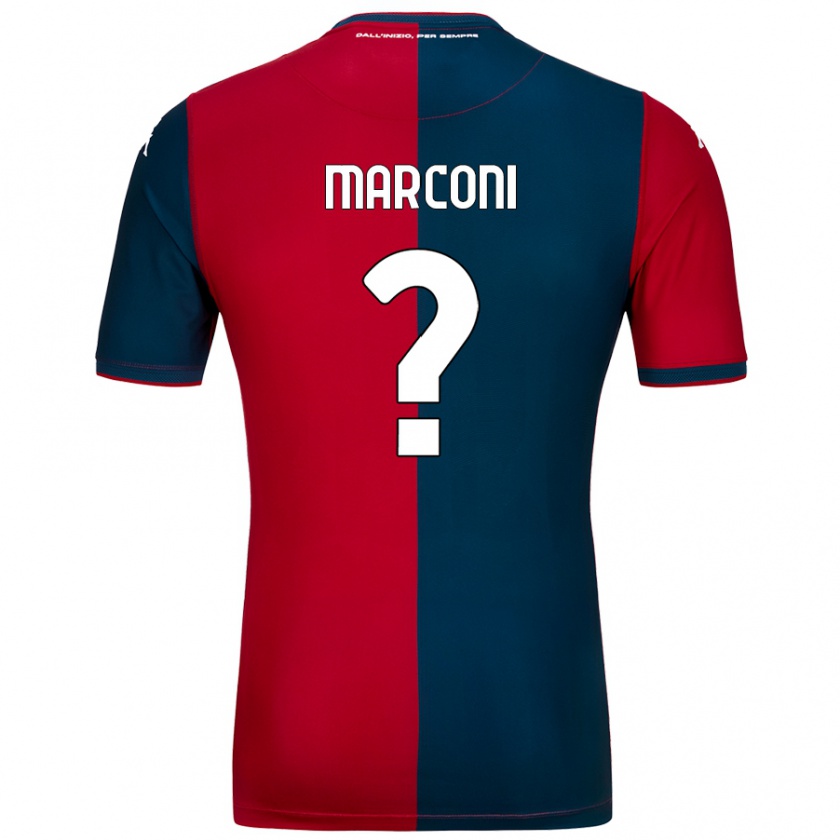 Kandiny Kinder Alessio Marconi #0 Rot Dunkelblau Heimtrikot Trikot 2024/25 T-Shirt