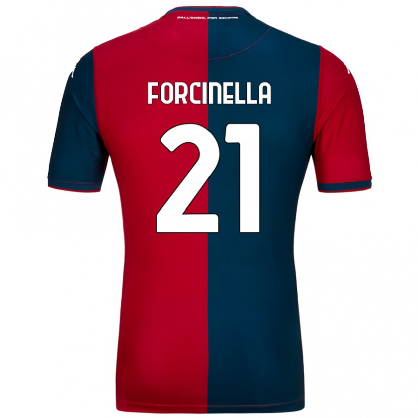 Kandiny Kinder Camilla Forcinella #21 Rot Dunkelblau Heimtrikot Trikot 2024/25 T-Shirt