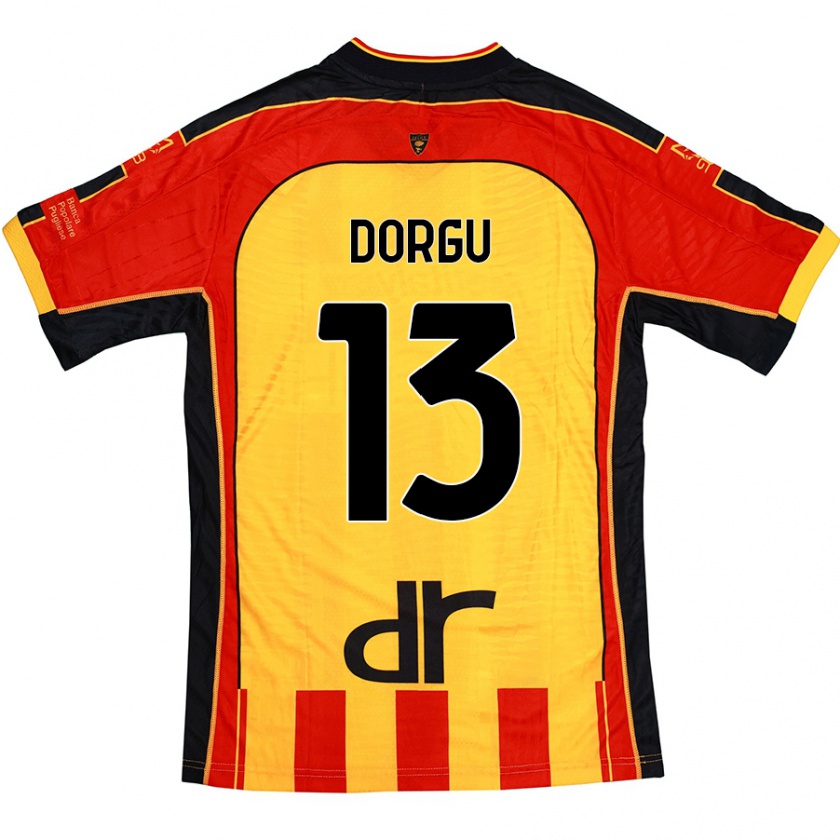 Kandiny Kinder Patrick Dorgu #13 Gelb Rot Heimtrikot Trikot 2024/25 T-Shirt