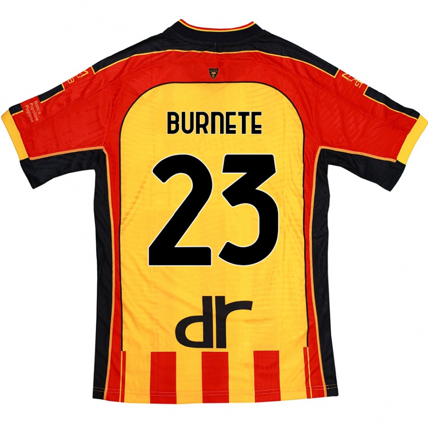 Kandiny Kinder Rareș Burnete #23 Gelb Rot Heimtrikot Trikot 2024/25 T-Shirt