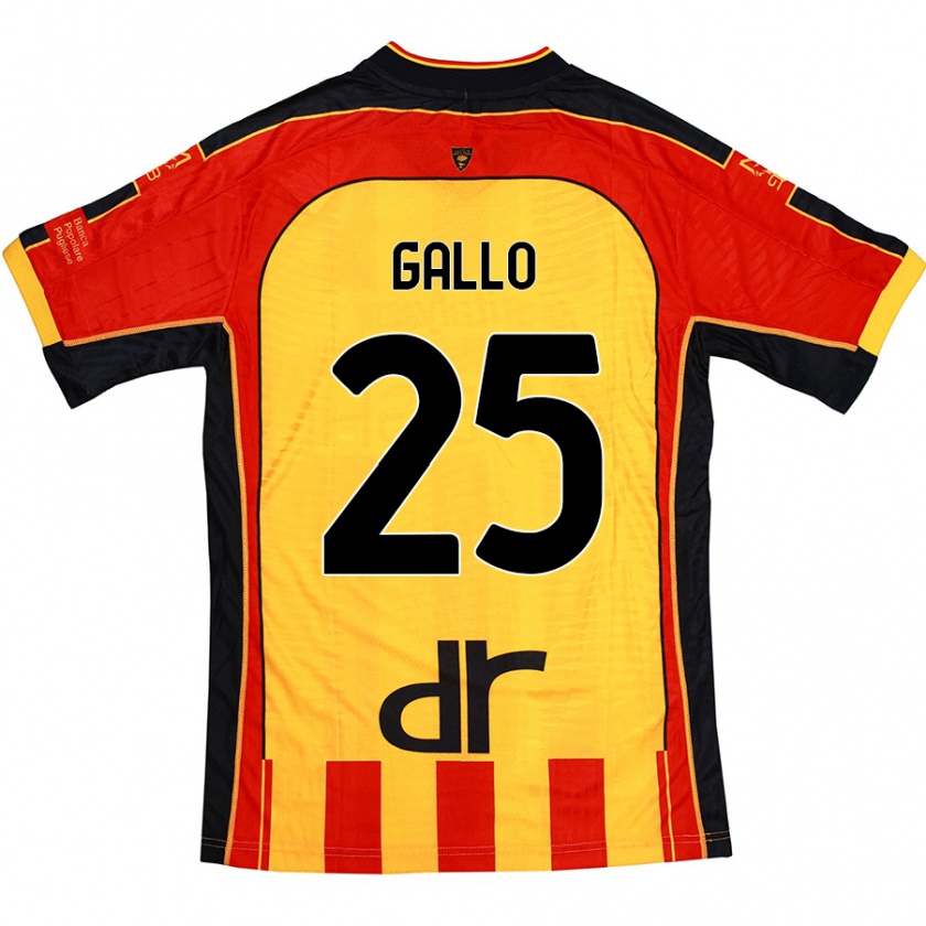 Kandiny Kinder Antonino Gallo #25 Gelb Rot Heimtrikot Trikot 2024/25 T-Shirt