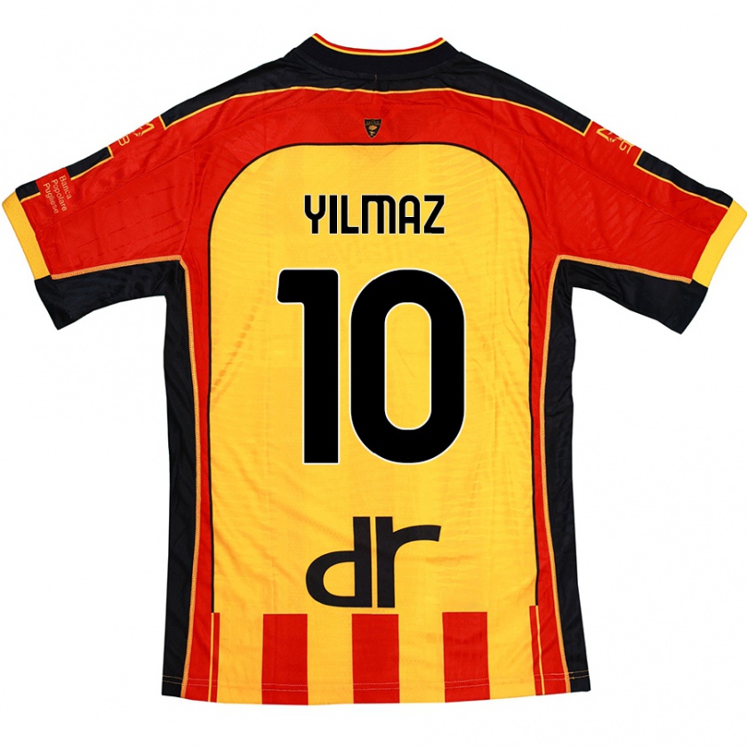 Kandiny Kinder Enes Yilmaz #10 Gelb Rot Heimtrikot Trikot 2024/25 T-Shirt