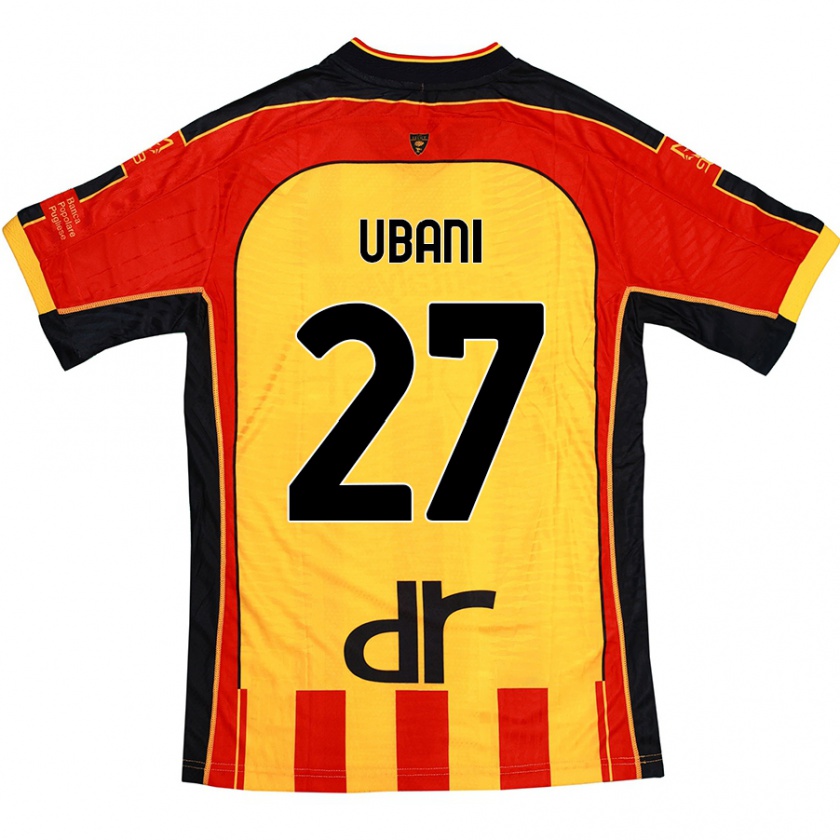 Kandiny Kinder Marlon Ubani #27 Gelb Rot Heimtrikot Trikot 2024/25 T-Shirt