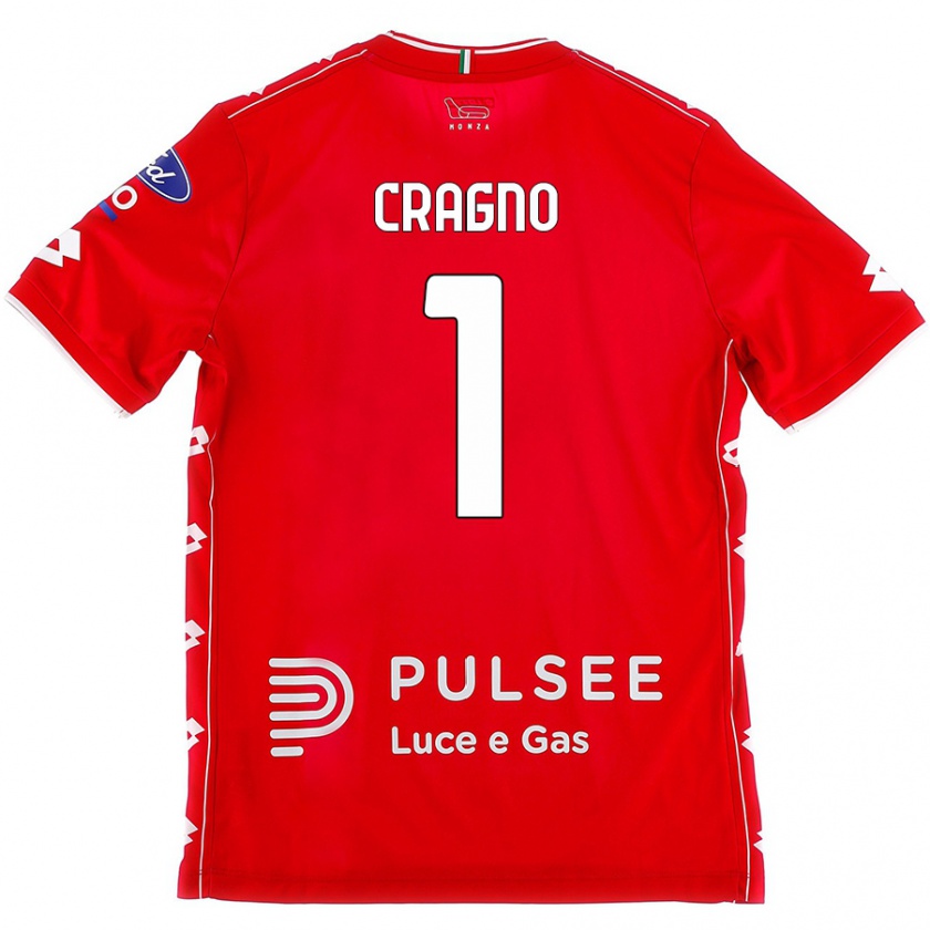 Kandiny Kinder Alessio Cragno #1 Rot Weiß Heimtrikot Trikot 2024/25 T-Shirt