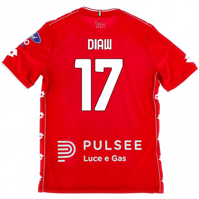 Kandiny Kinder Davide Diaw #17 Rot Weiß Heimtrikot Trikot 2024/25 T-Shirt