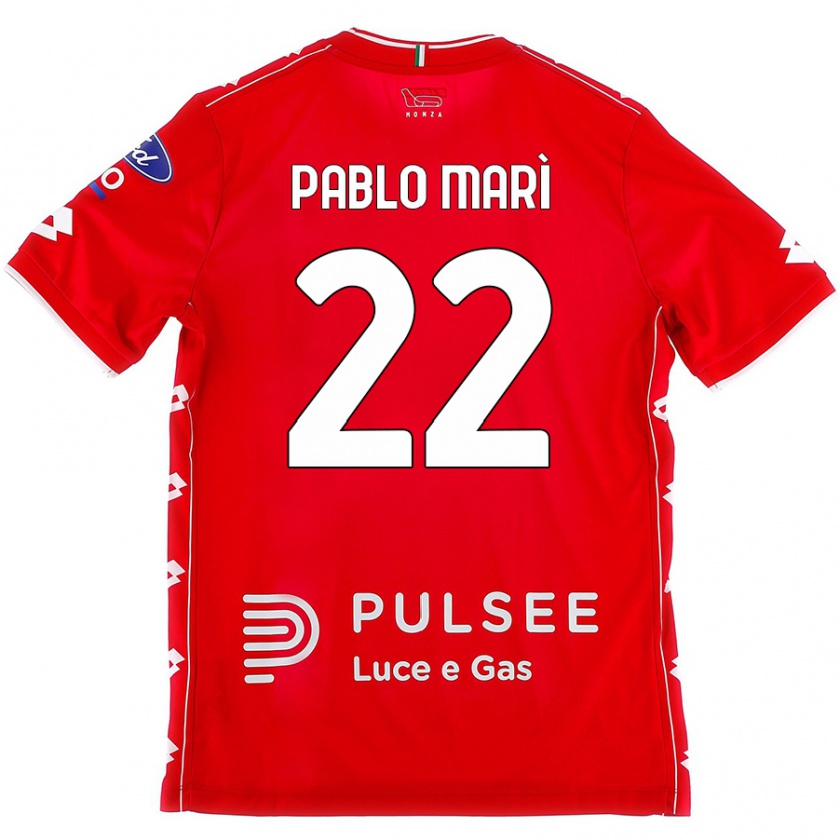 Kandiny Kinder Pablo Marí #22 Rot Weiß Heimtrikot Trikot 2024/25 T-Shirt