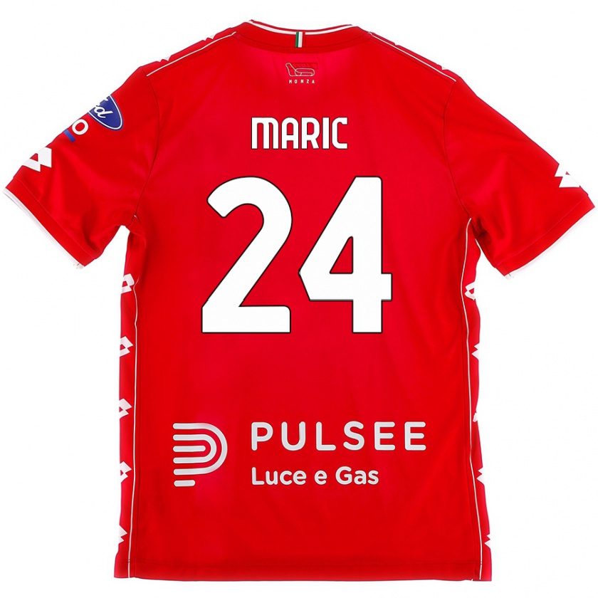 Kandiny Kinder Mirko Maric #24 Rot Weiß Heimtrikot Trikot 2024/25 T-Shirt