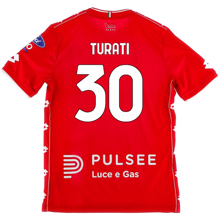 Kandiny Kinder Stefano Turati #30 Rot Weiß Heimtrikot Trikot 2024/25 T-Shirt