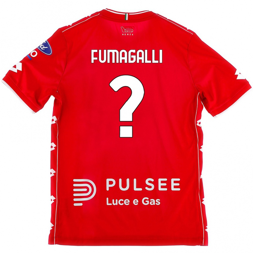 Kandiny Kinder Valerio Fumagalli #0 Rot Weiß Heimtrikot Trikot 2024/25 T-Shirt