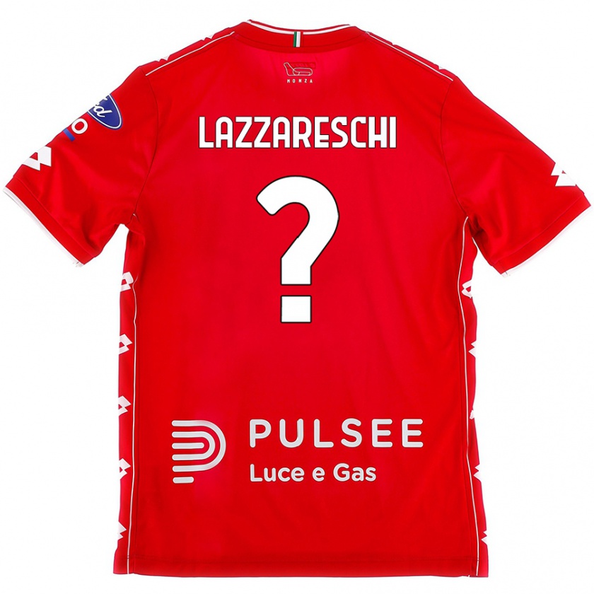 Kandiny Kinder Andrea Lazzareschi #0 Rot Weiß Heimtrikot Trikot 2024/25 T-Shirt