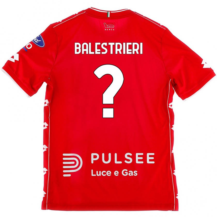 Kandiny Kinder Alessandro Balestrieri #0 Rot Weiß Heimtrikot Trikot 2024/25 T-Shirt