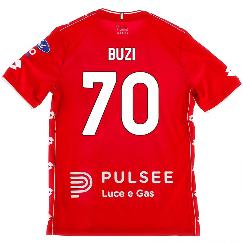 Kandiny Kinder Luis Buzi #70 Rot Weiß Heimtrikot Trikot 2024/25 T-Shirt