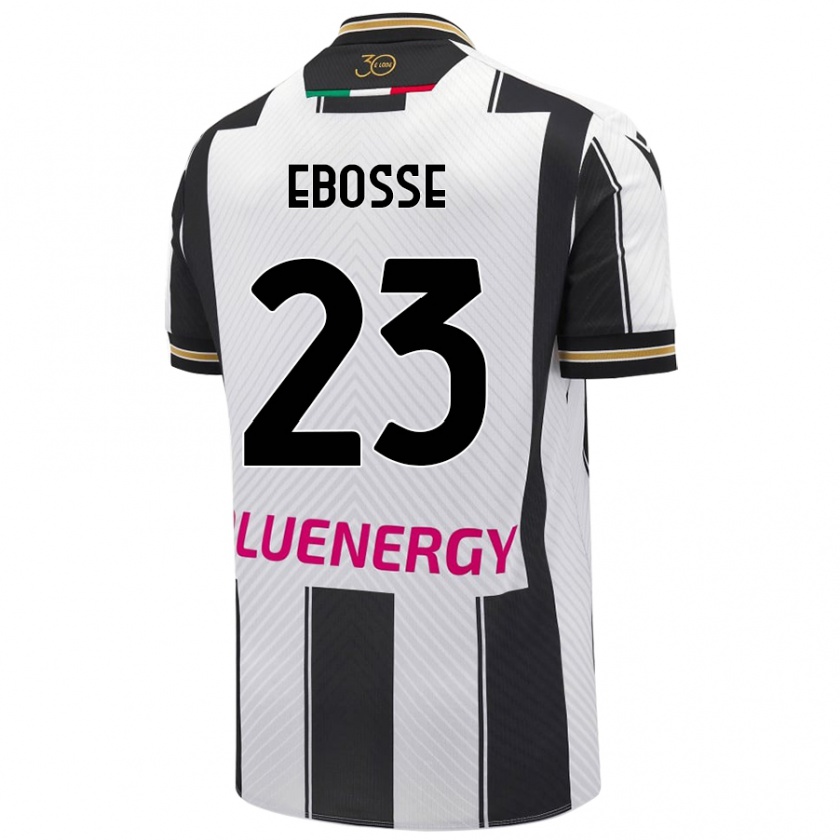 Kandiny Kinder Enzo Ebosse #23 Weiß Schwarz Heimtrikot Trikot 2024/25 T-Shirt