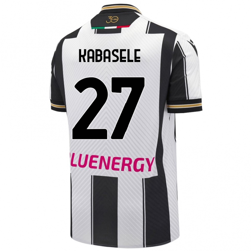 Kandiny Kinder Christian Kabasele #27 Weiß Schwarz Heimtrikot Trikot 2024/25 T-Shirt