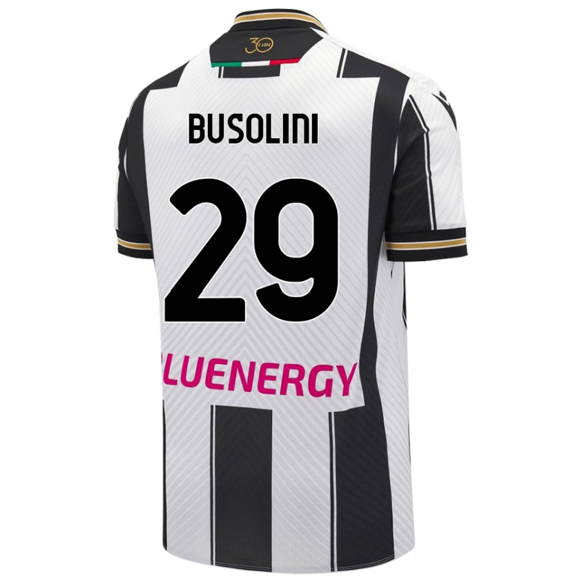 Kandiny Kinder Alessandro Busolini #29 Weiß Schwarz Heimtrikot Trikot 2024/25 T-Shirt