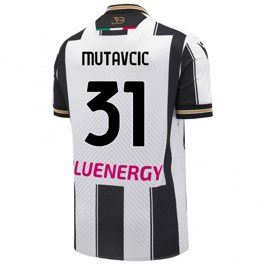 Kandiny Kinder Jan Mutavcic #31 Weiß Schwarz Heimtrikot Trikot 2024/25 T-Shirt