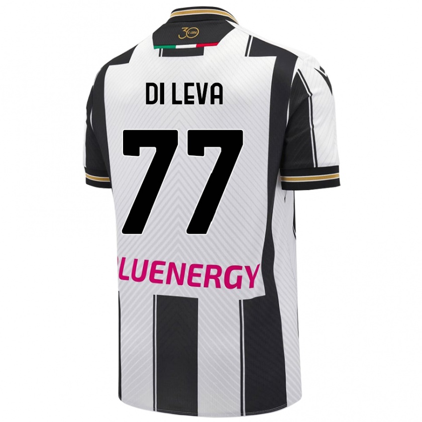 Kandiny Kinder Vincenzo Di Leva #77 Weiß Schwarz Heimtrikot Trikot 2024/25 T-Shirt