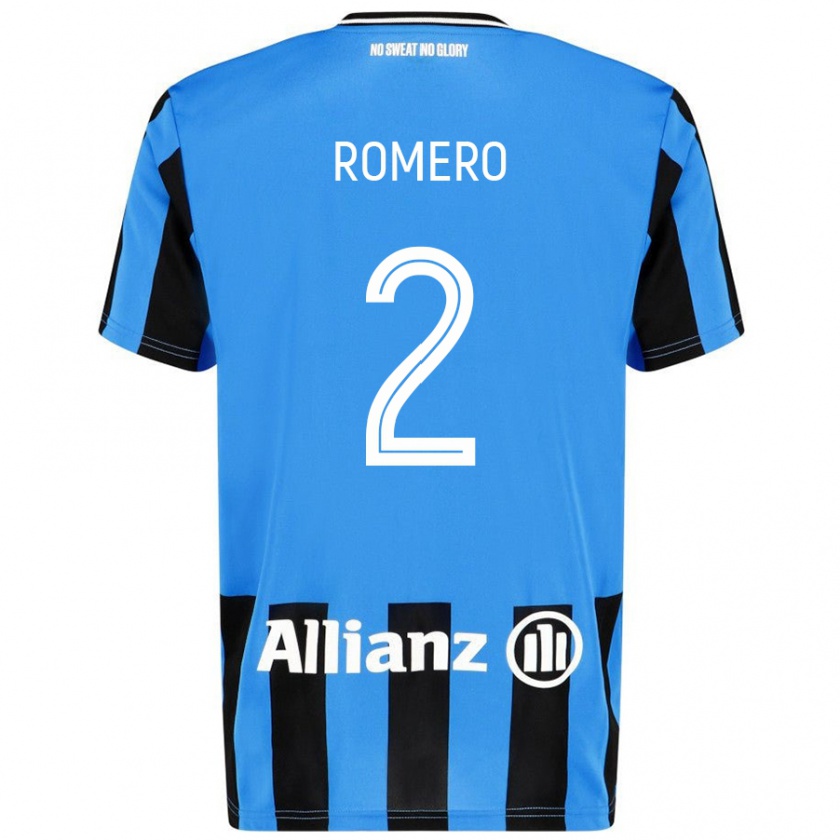 Kandiny Kinder Zaid Romero #2 Himmelblau Schwarz Heimtrikot Trikot 2024/25 T-Shirt