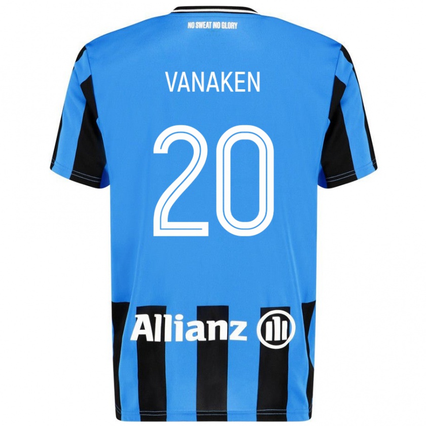 Kandiny Kinder Hans Vanaken #20 Himmelblau Schwarz Heimtrikot Trikot 2024/25 T-Shirt