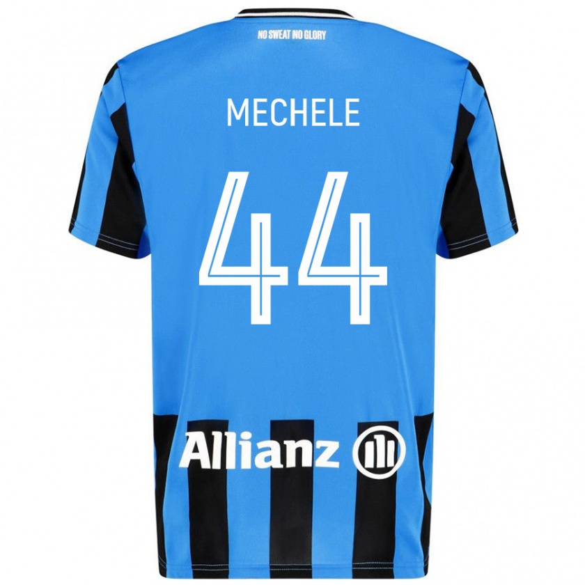 Kandiny Kinder Brandon Mechele #44 Himmelblau Schwarz Heimtrikot Trikot 2024/25 T-Shirt