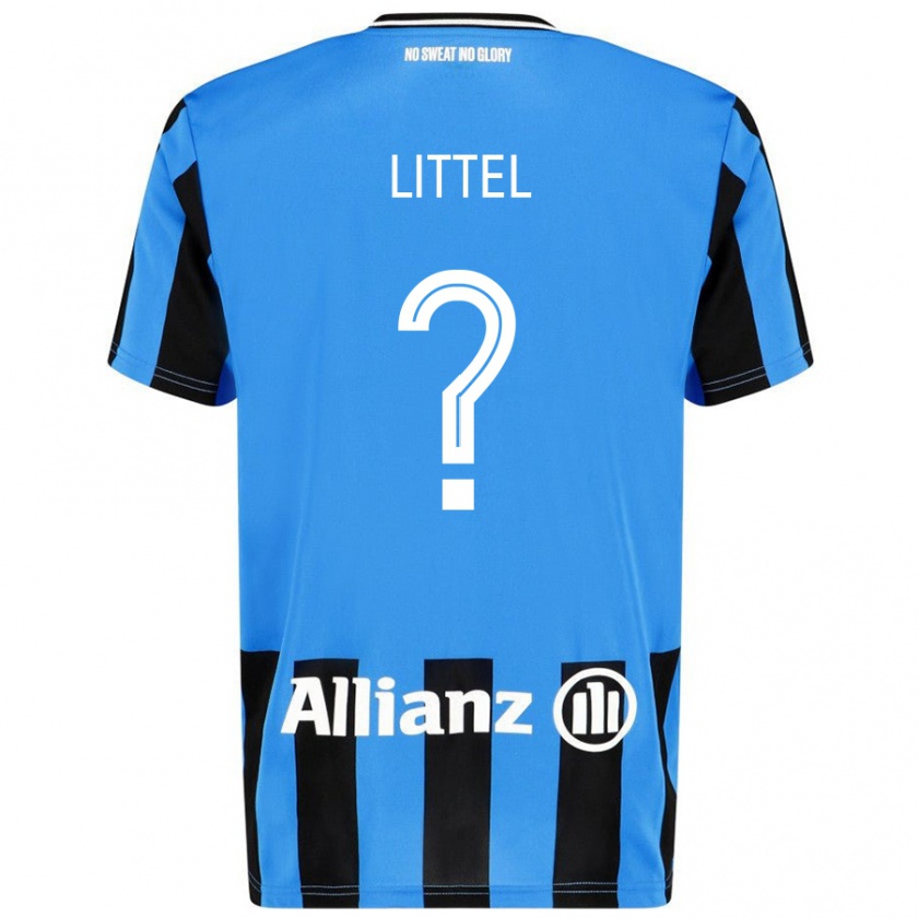 Kandiny Kinder Amy Littel #0 Himmelblau Schwarz Heimtrikot Trikot 2024/25 T-Shirt