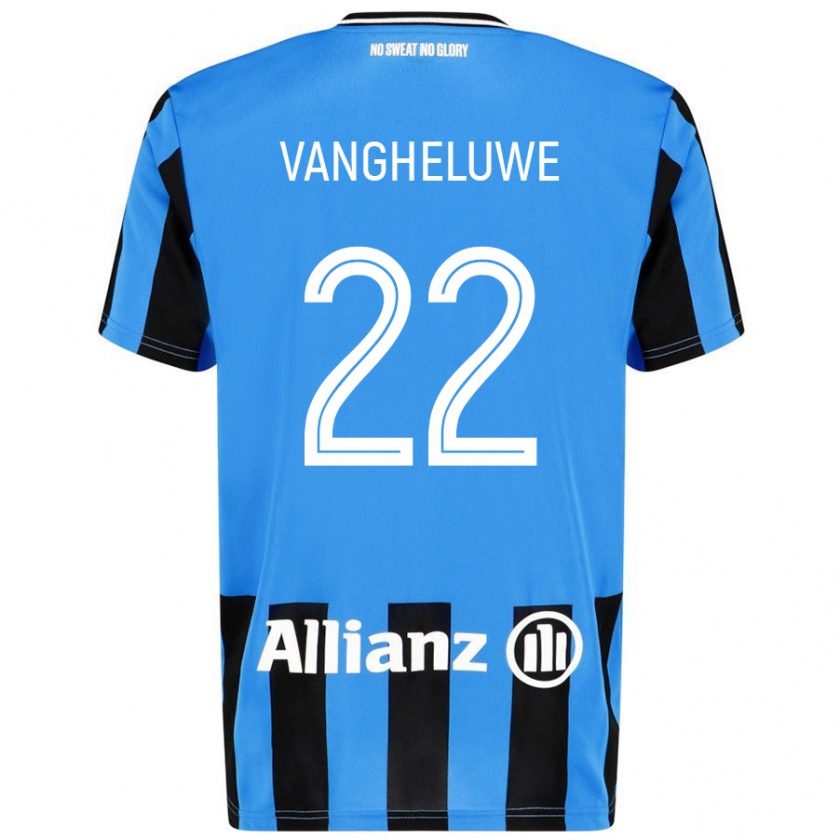 Kandiny Kinder Jody Vangheluwe #22 Himmelblau Schwarz Heimtrikot Trikot 2024/25 T-Shirt