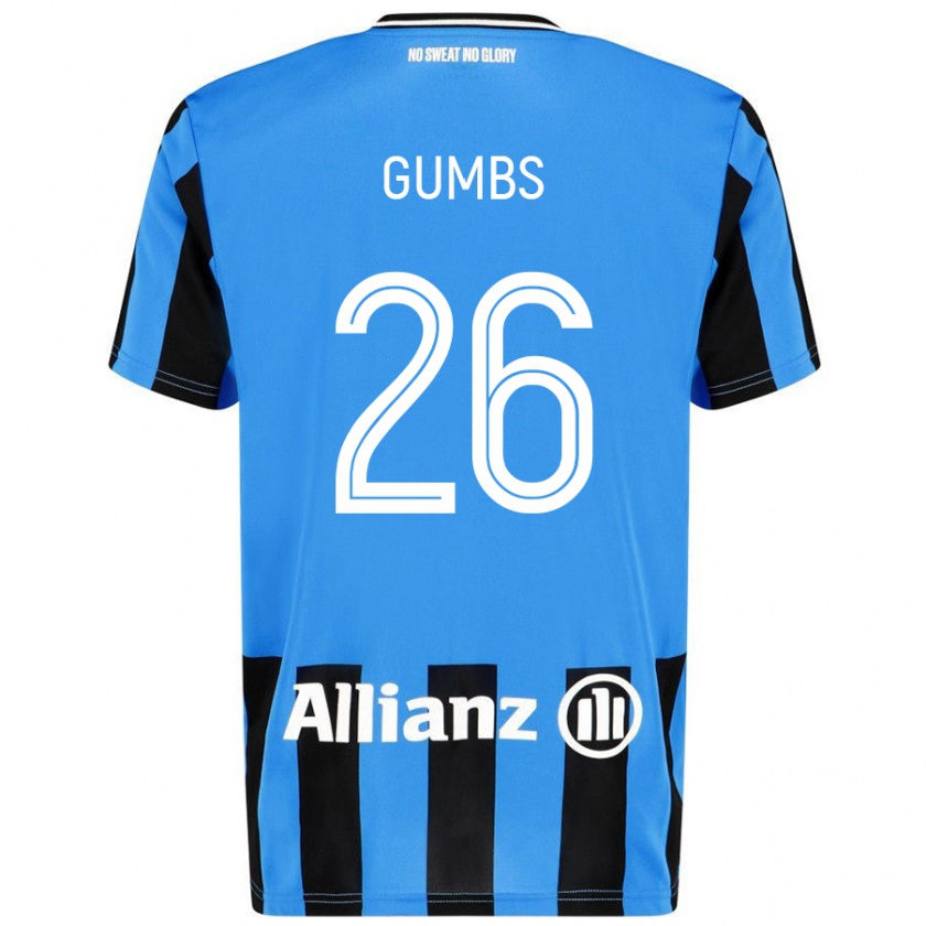 Kandiny Kinder Aisse Gumbs #26 Himmelblau Schwarz Heimtrikot Trikot 2024/25 T-Shirt