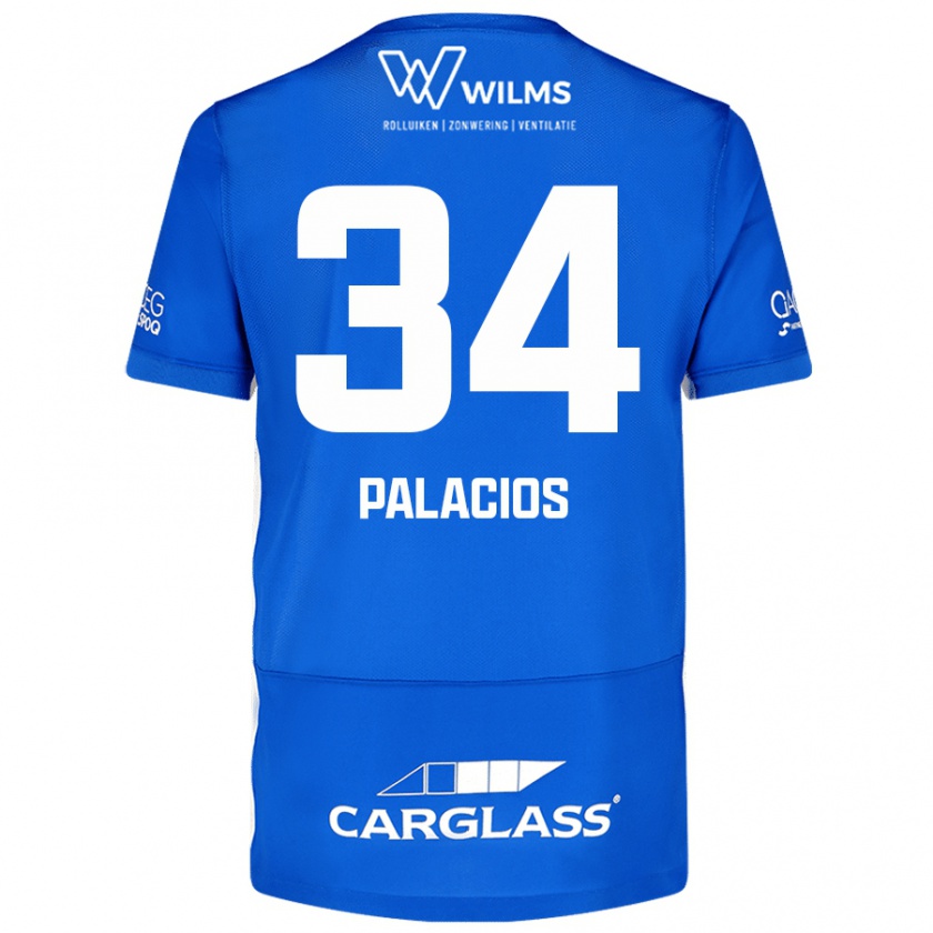 Kandiny Kinder Adrián Palacios #34 Blau Heimtrikot Trikot 2024/25 T-Shirt