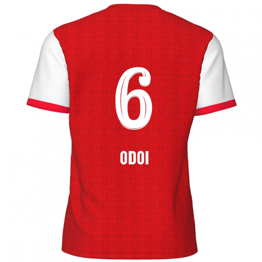 Kandiny Kinder Denis Odoi #6 Rot Weiß Heimtrikot Trikot 2024/25 T-Shirt