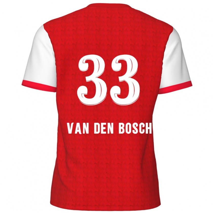 Kandiny Kinder Zeno Van Den Bosch #33 Rot Weiß Heimtrikot Trikot 2024/25 T-Shirt