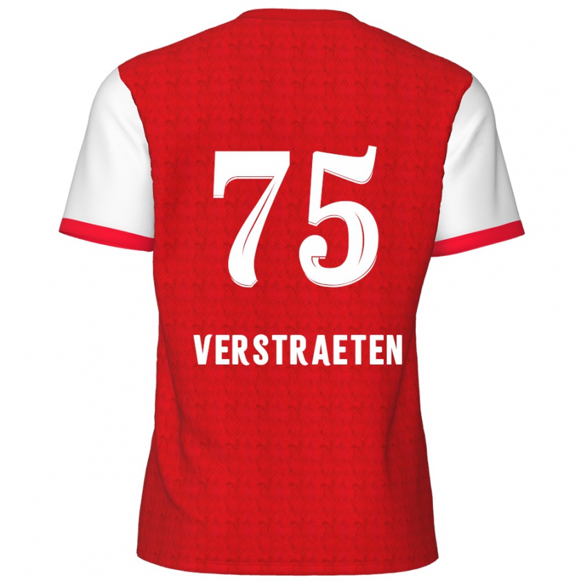 Kandiny Kinder Andreas Verstraeten #75 Rot Weiß Heimtrikot Trikot 2024/25 T-Shirt