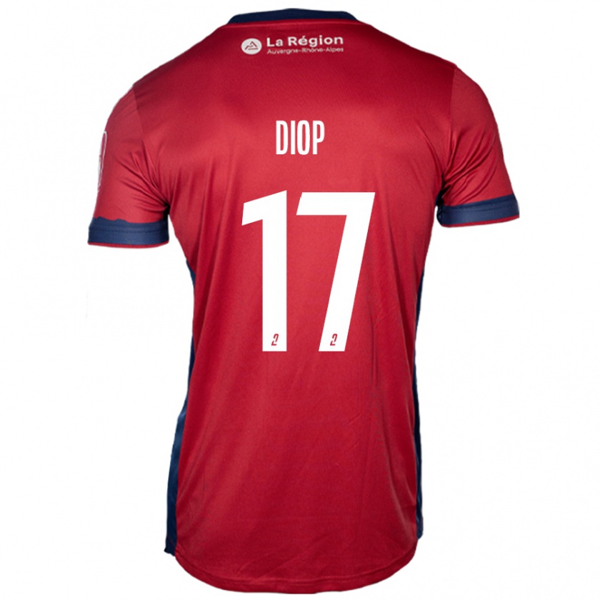 Kandiny Kinder Ousmane Diop #17 Hellburgunderrot Heimtrikot Trikot 2024/25 T-Shirt