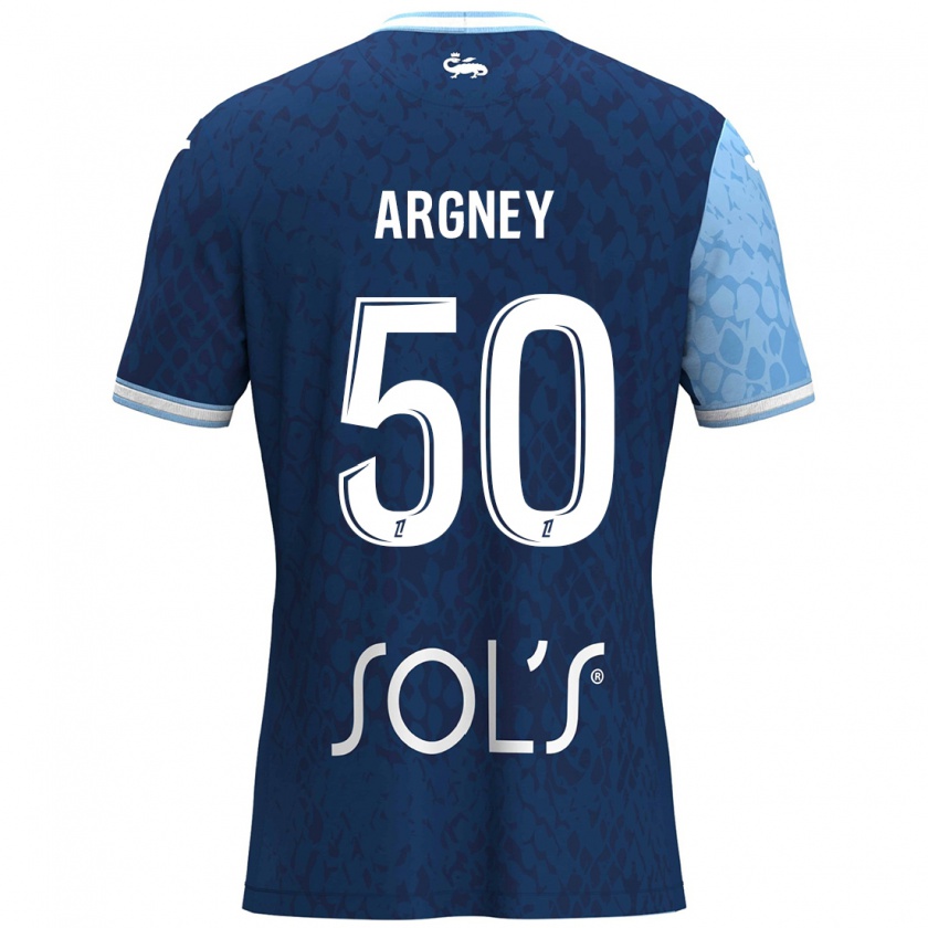 Kandiny Kinder Paul Argney #50 Himmelblau Dunkelblau Heimtrikot Trikot 2024/25 T-Shirt