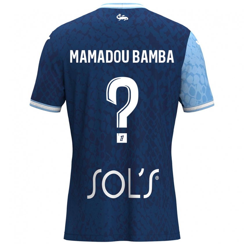 Kandiny Kinder Ben Mamadou Bamba #0 Himmelblau Dunkelblau Heimtrikot Trikot 2024/25 T-Shirt