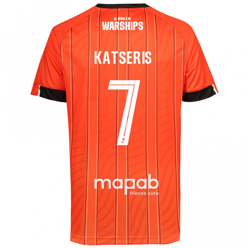 Kandiny Kinder Panos Katseris #7 Orange Heimtrikot Trikot 2024/25 T-Shirt