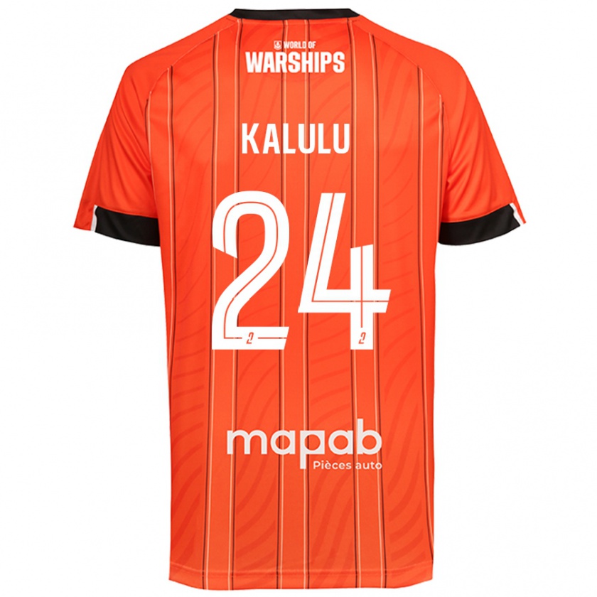 Kandiny Kinder Gédéon Kalulu #24 Orange Heimtrikot Trikot 2024/25 T-Shirt