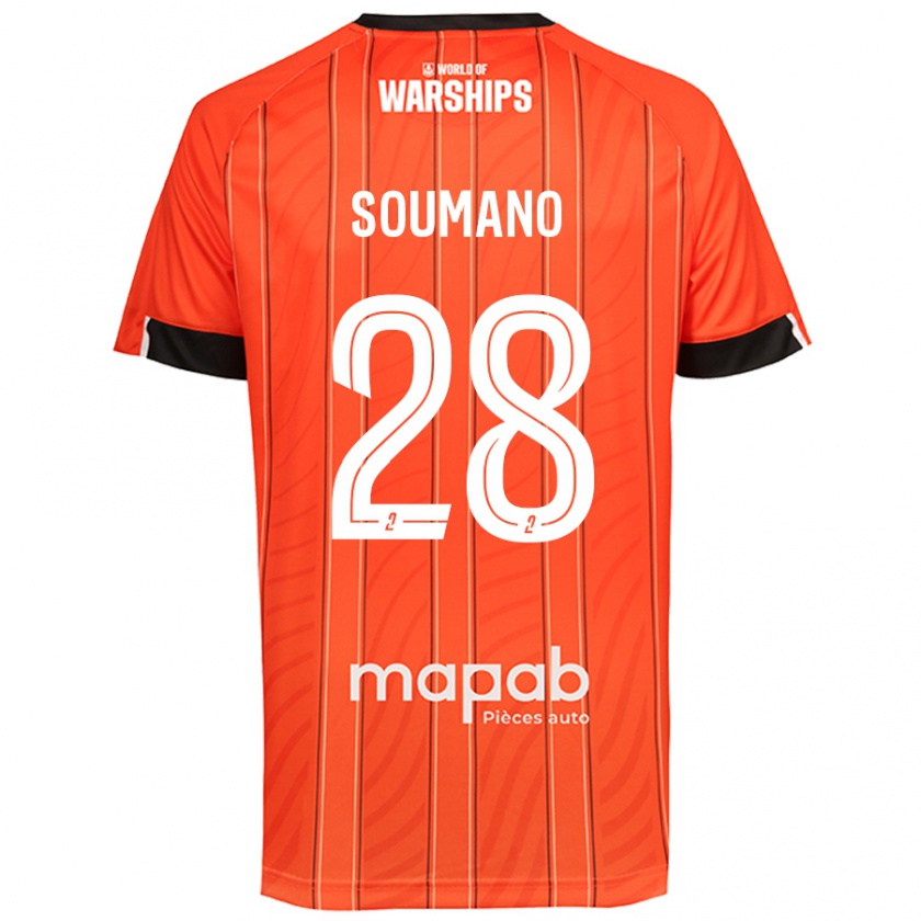 Kandiny Kinder Sambou Soumano #28 Orange Heimtrikot Trikot 2024/25 T-Shirt